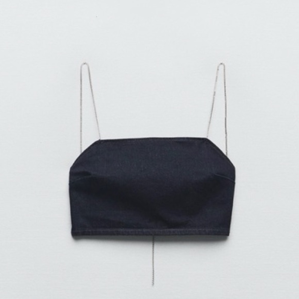 Zara Rhinestones Strap Crop Top - Picture 14 of 16